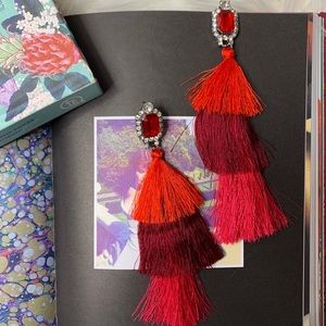 NWT | Statement Drop Tassel Earrings
